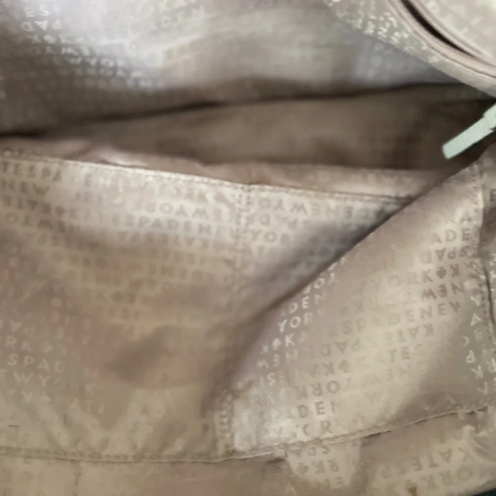 Kate Spade Large Tan + Black‎ Leather Tote Bag